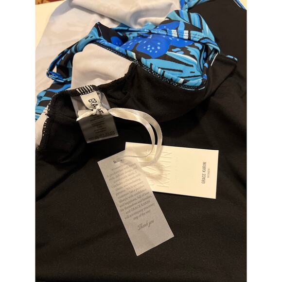 Grace Karin V-neck Tummy Control One Piece Swimdress Swimsuit NWT Size M - Picture 10 of 10